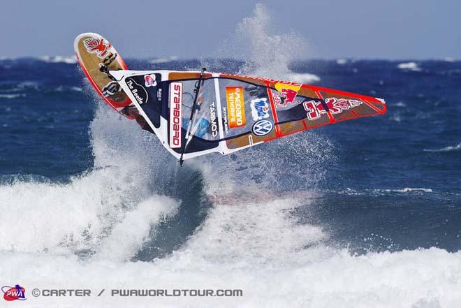 Koster nails a wave 360 - PWA Tenerife World Cup 2013 ©  John Carter / PWA http://www.pwaworldtour.com